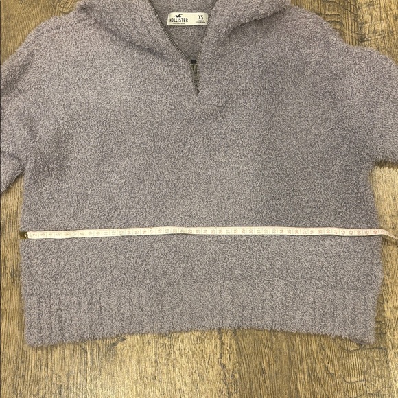 Hollister Lavender Fluffy Zip-Up Sweater Size XS - Picture 6 of 7